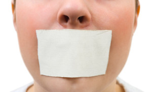 Tape over mouth
